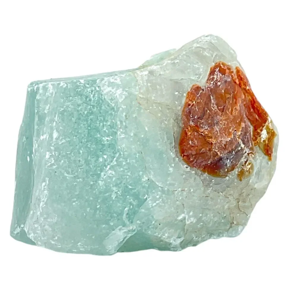 Pale Blue‎ Crackle Art Glass Cullet Glowing Manganese Slag Glass #4GX225